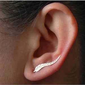 Jewelry Leaf Stud Earrings