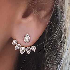 Crystal Flower Drop Earrings
