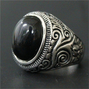Blue Black Stone Ring