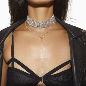 Rhinestone Crystal  Choker